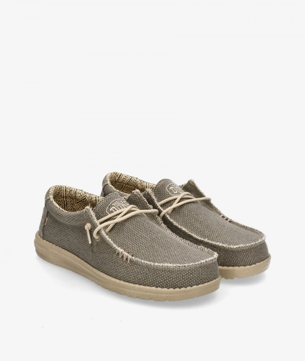 Dude Canvas shoes WALLY BRAIDED in taupe