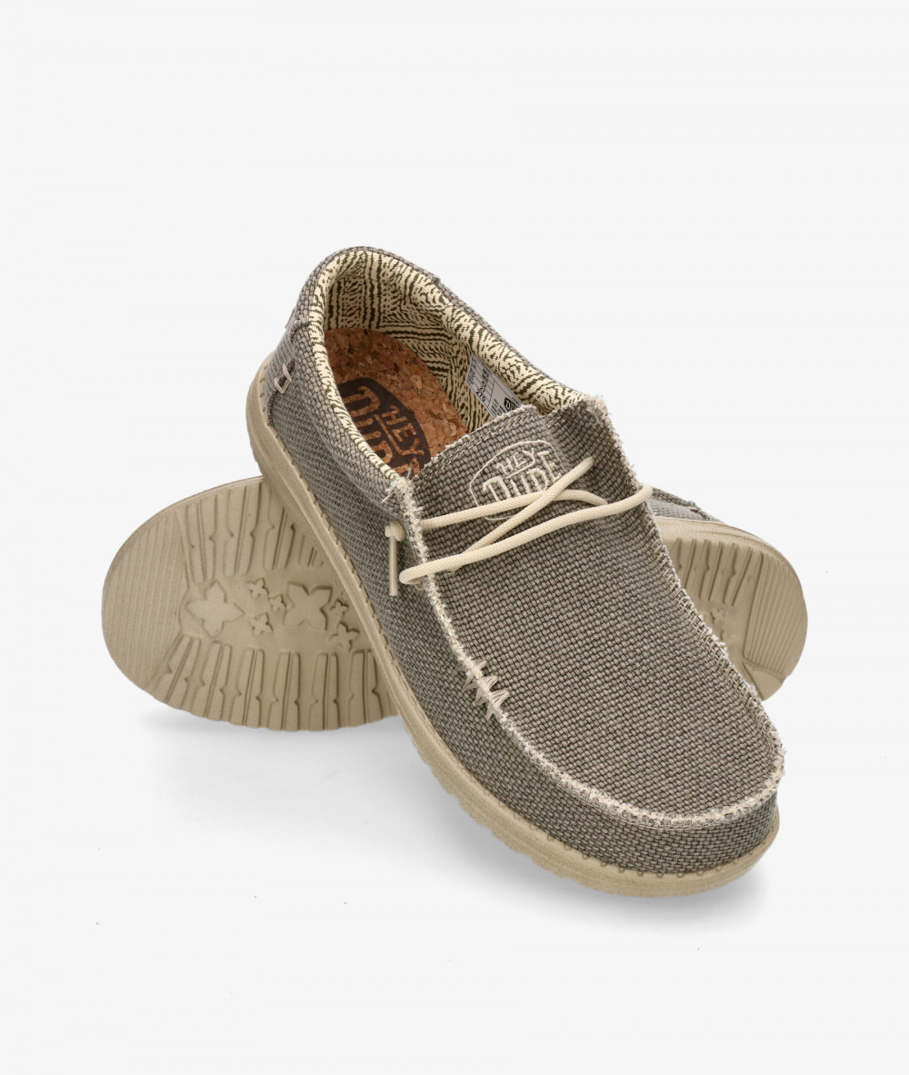 Dude Canvas shoes WALLY BRAIDED in taupe