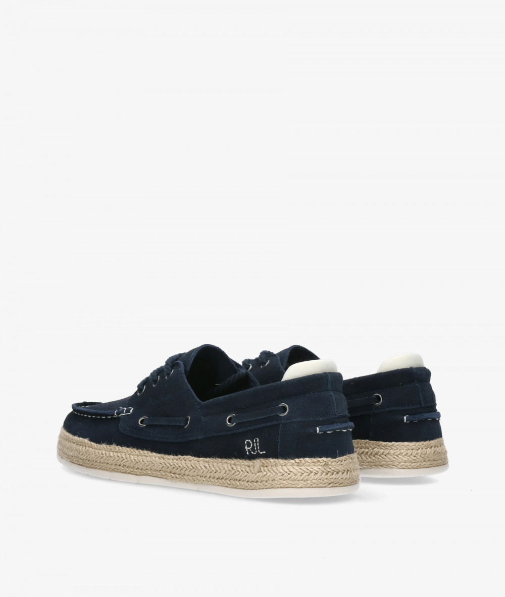 Pepe Jeans Espadrille PORTO DECK M in blue split suede