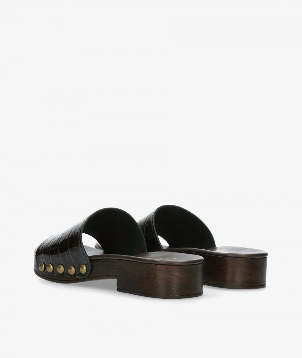 bloom&you Sandals  17-VIVI in brown croc print