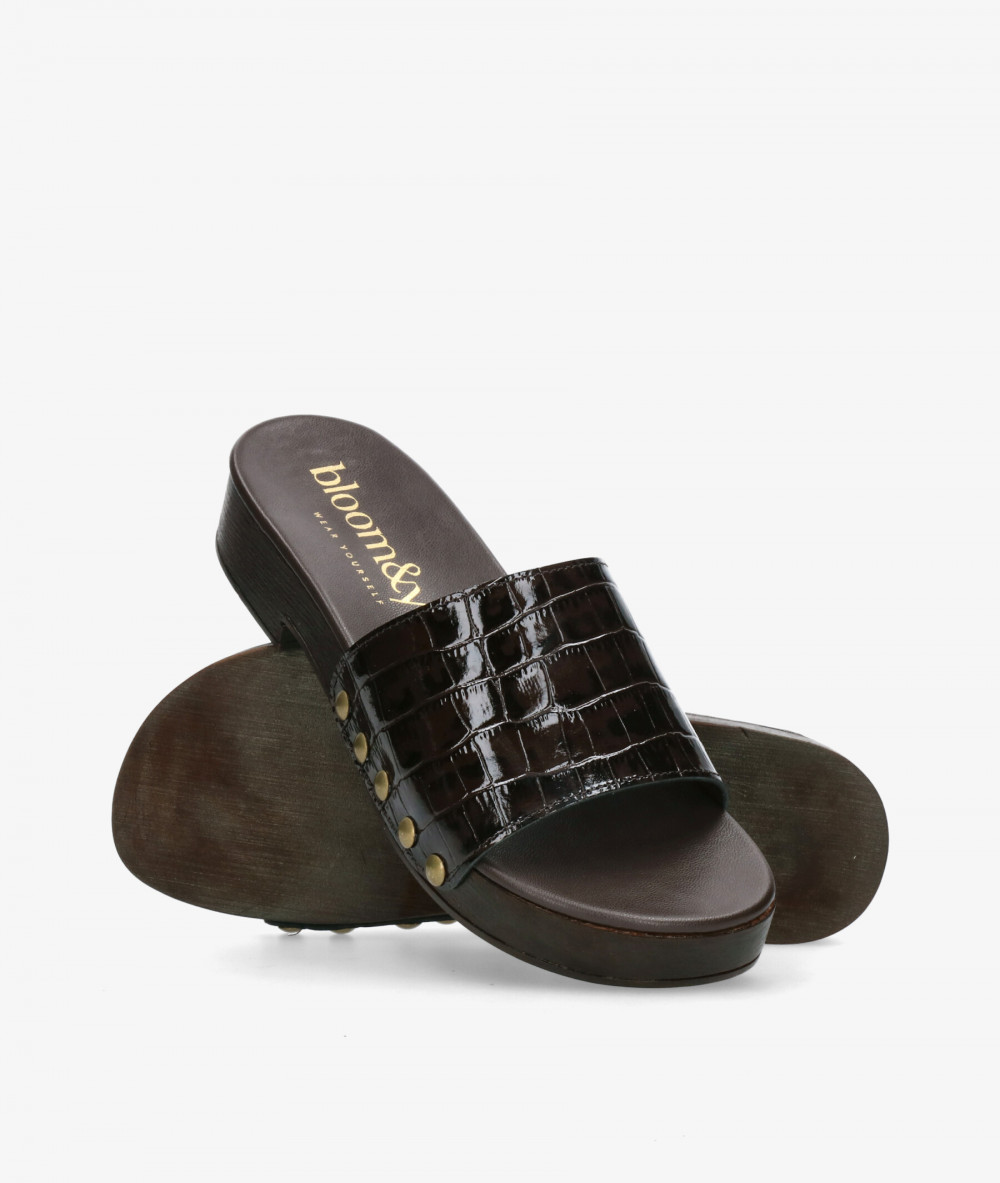 bloom&you Sandals  17-VIVI in brown croc print