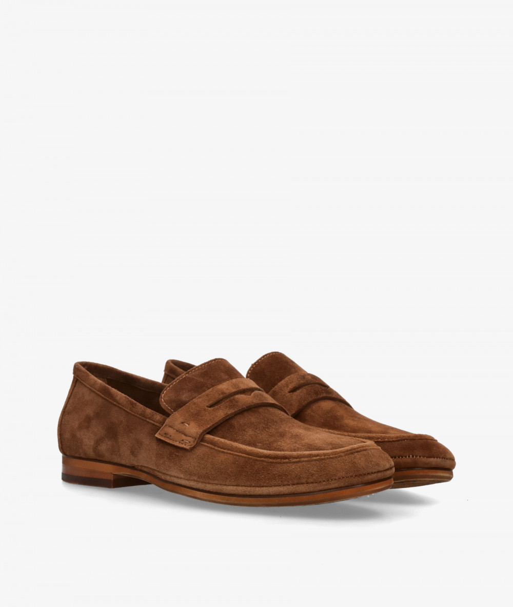 Hobb's Loafers A4960A0102  HOBBS-6 in leather split suede