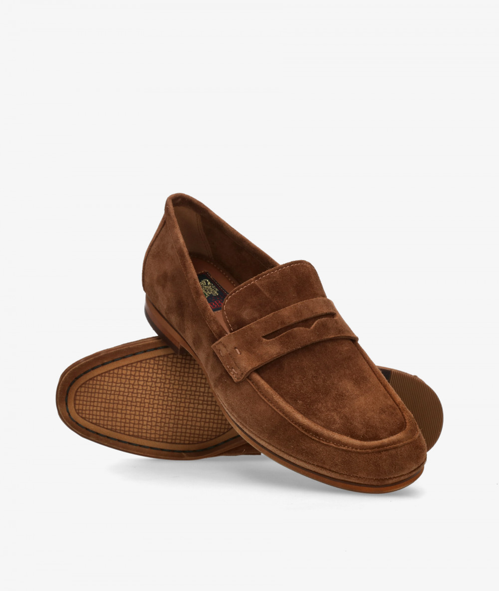 Hobb's Loafers A4960A0102  HOBBS-6 in leather split suede