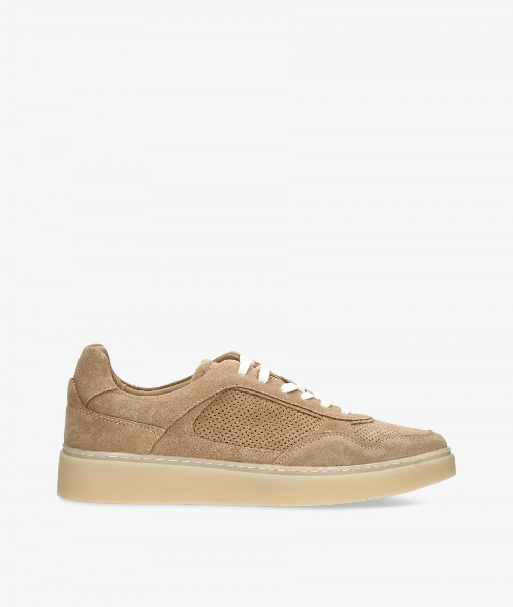 Hobb's Sneakers  A4706A0703  HOBBS-7 in taupe split suede
