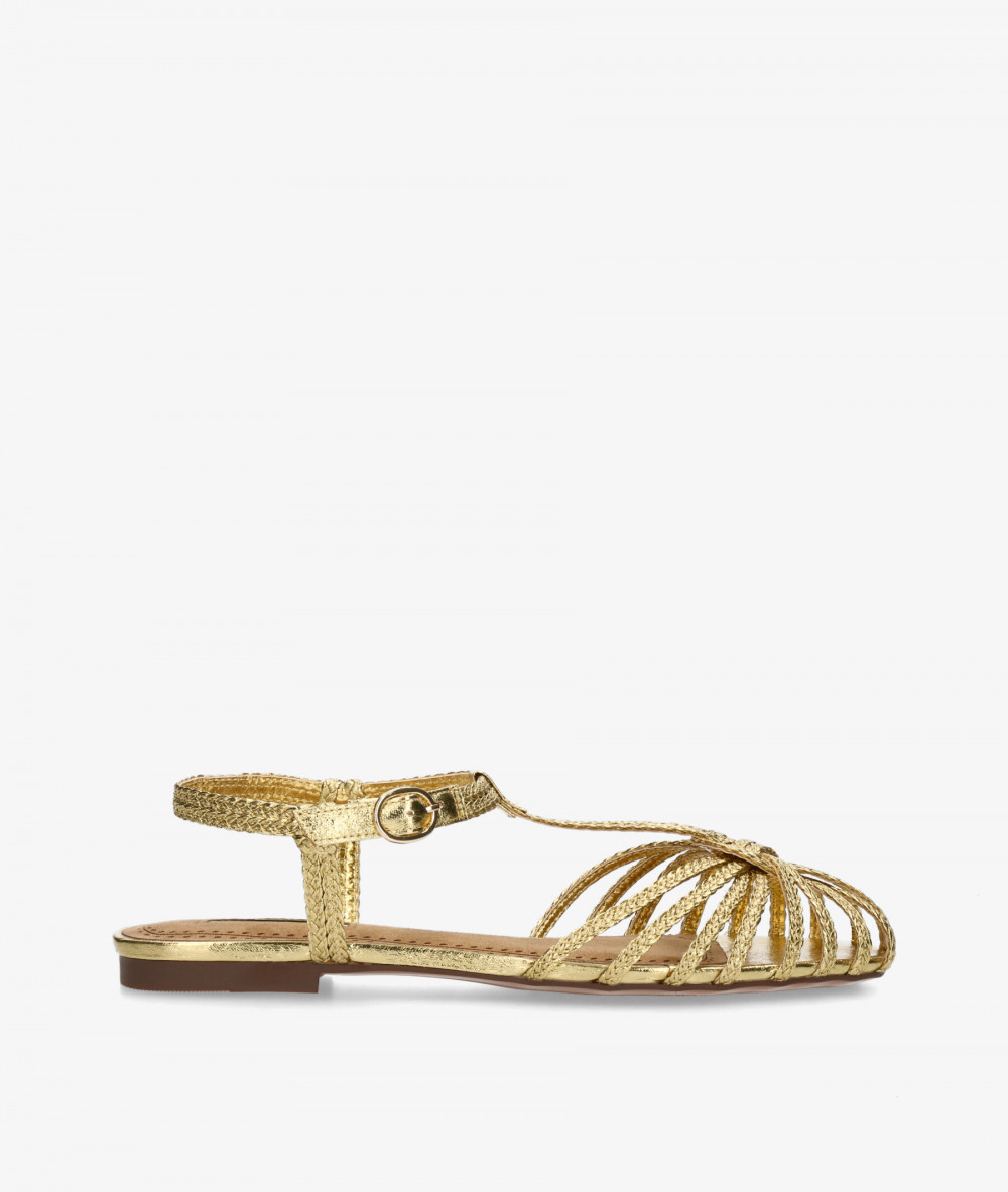 CORINA Dress low heel shoes M6395 in gold