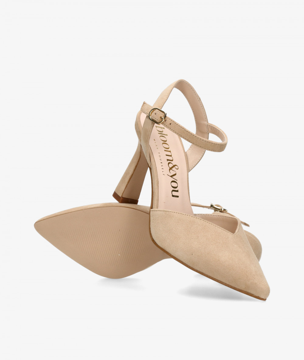 bloom&you Dress high heel shoes TENESIS in camel suede