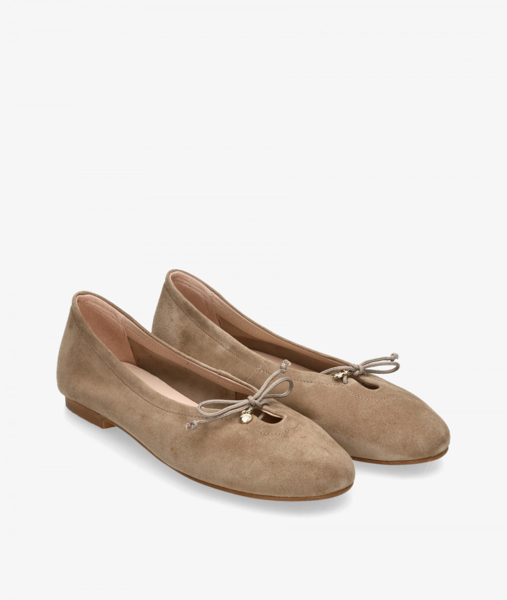 bloom&you Ballerinas AGATA in taupe suede