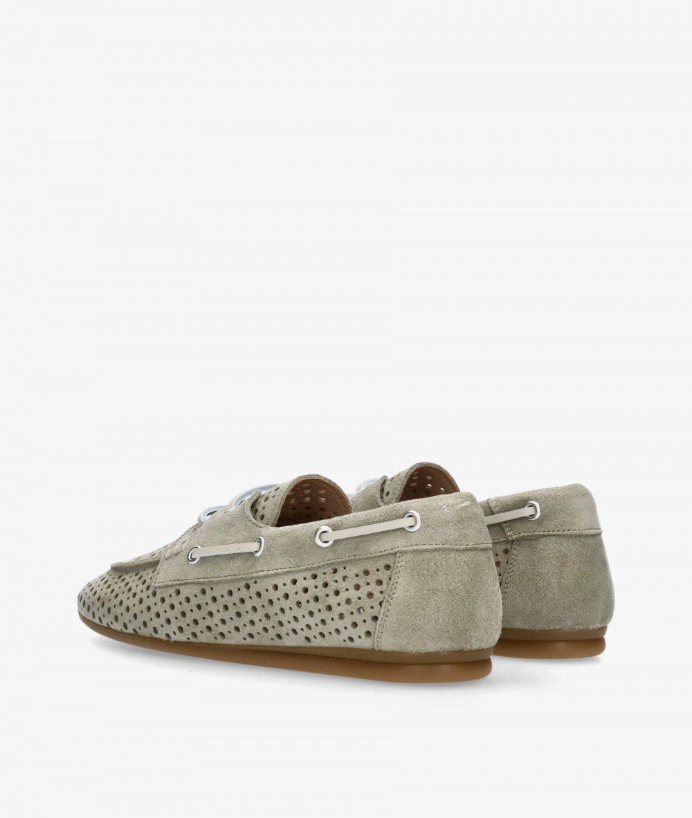 bloom&you Nautical shoes NEW OLIVIA in kaki split suede