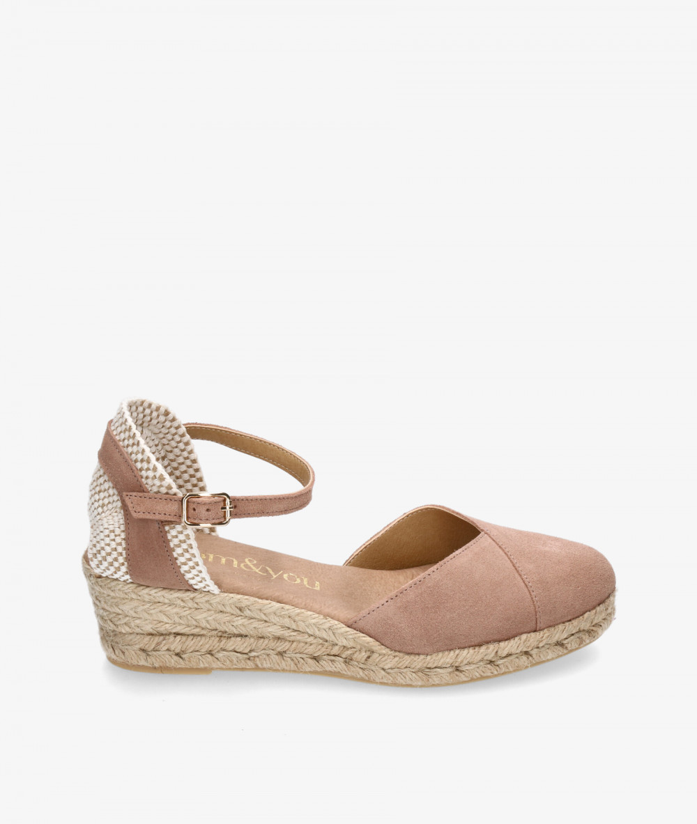 bloom&you Espadrilles  DALIA in nude split suede