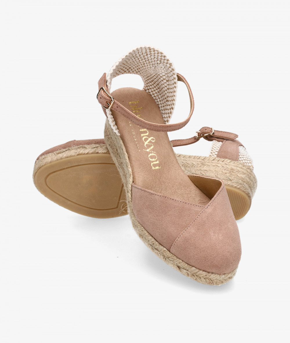 bloom&you Espadrilles  DALIA in nude split suede