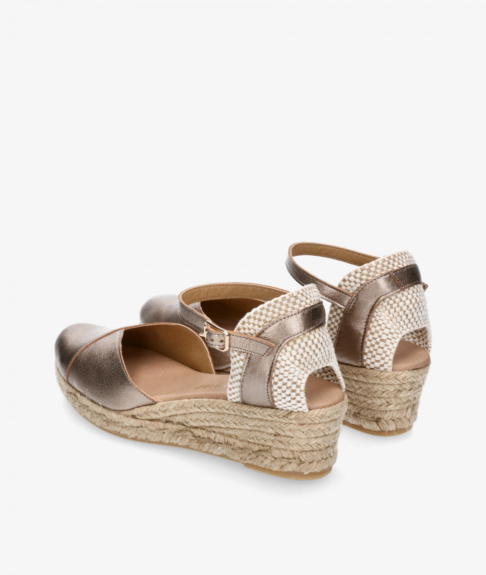 bloom&you Espadrilles  DALIA in taupe metallic