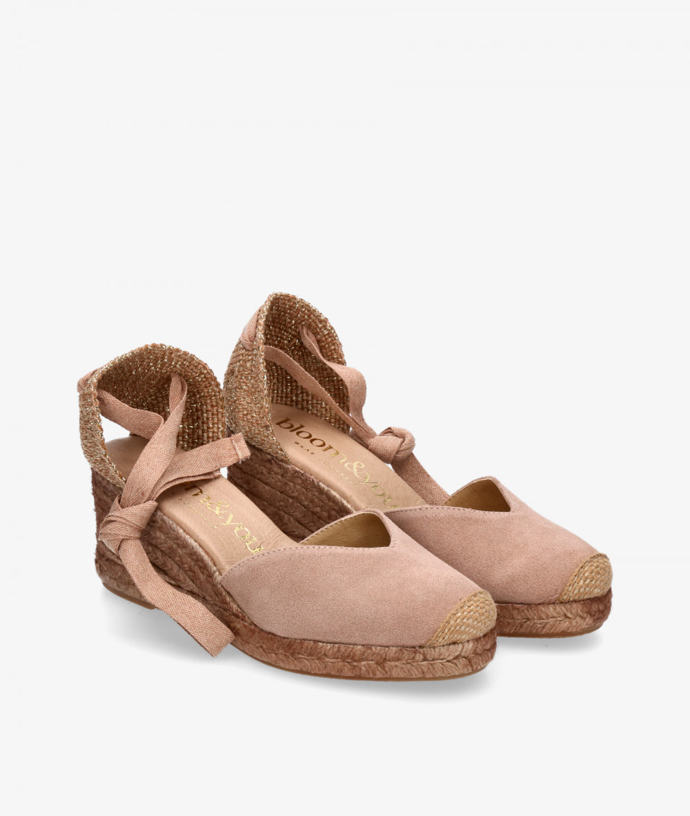 bloom&you Espadrilles  PETUNIA in nude split suede