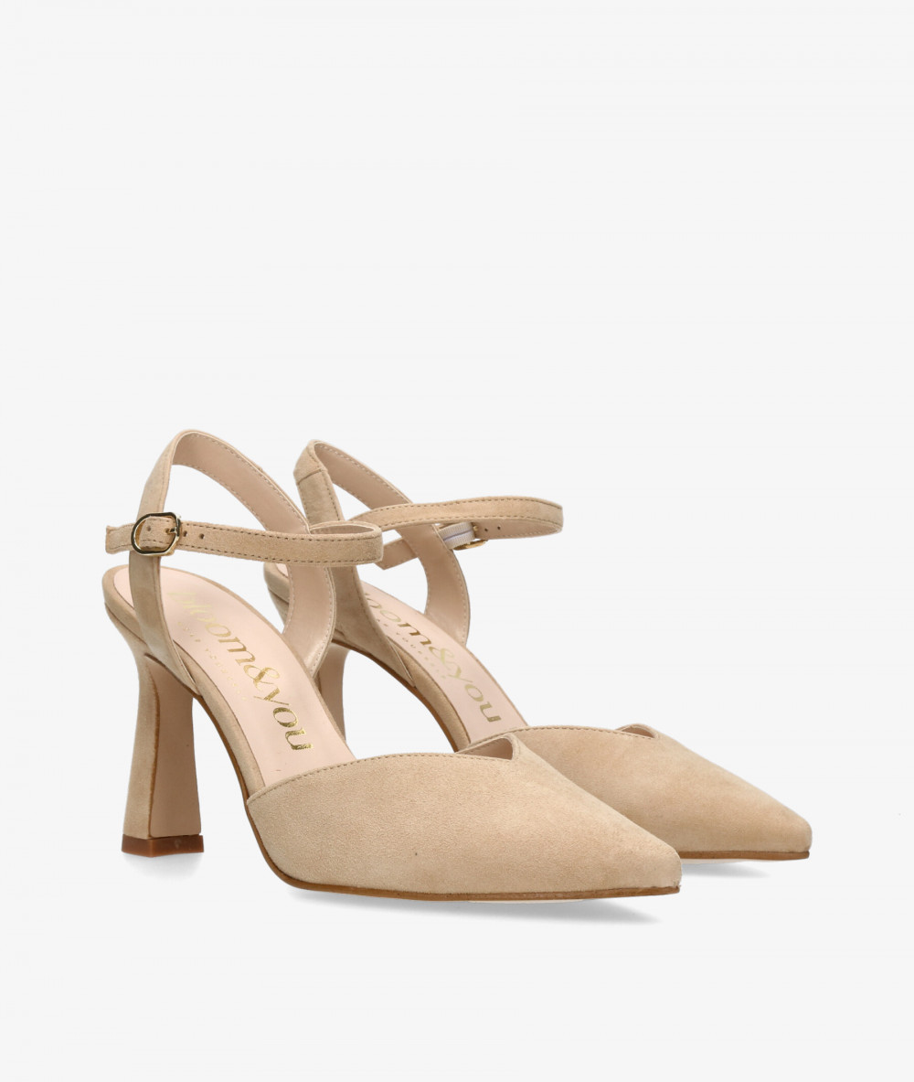 bloom&you Dress high heel shoes TENESIS in camel suede