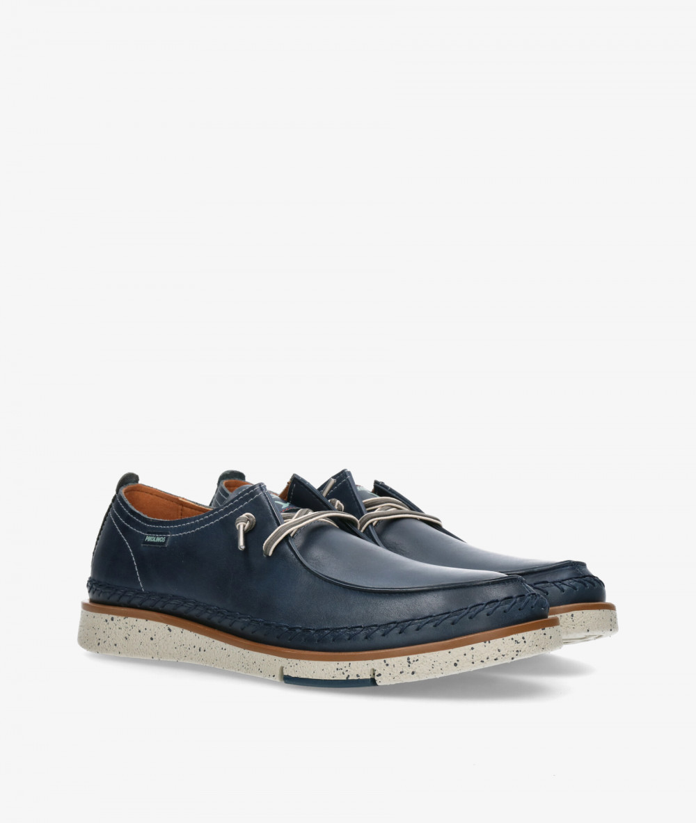 Pikolinos Sport rubber sole shoes M6L-4274 in navy blue