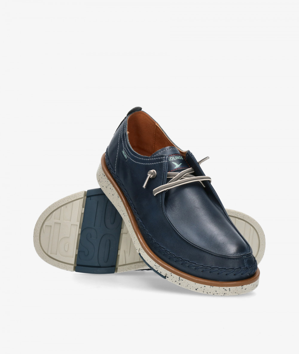 Pikolinos Sport rubber sole shoes M6L-4274 in navy blue