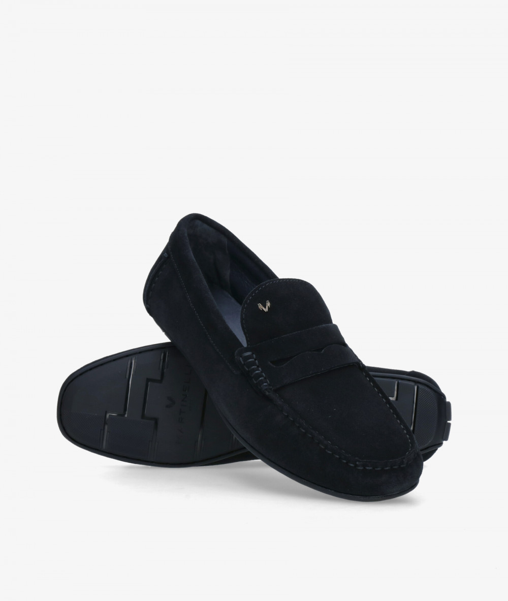 Mocasines MARTINELLI 1411-2496 en serraje azul