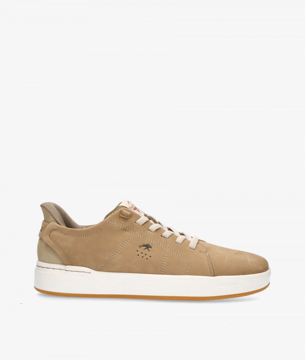 Fluchos Sport rubber sole shoes F2378 in camel nubuck