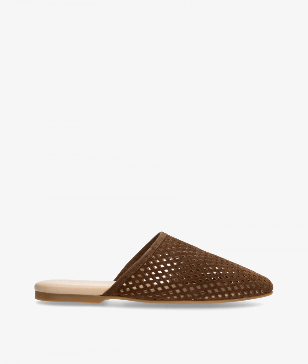 Zuecos bloom&you JAZMÍN en serraje marrón