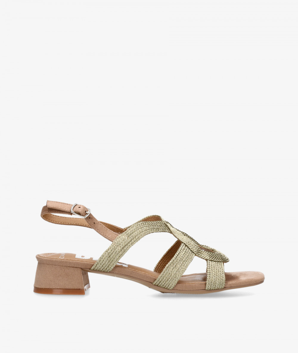 Sandalias D'angela  30712 en platino