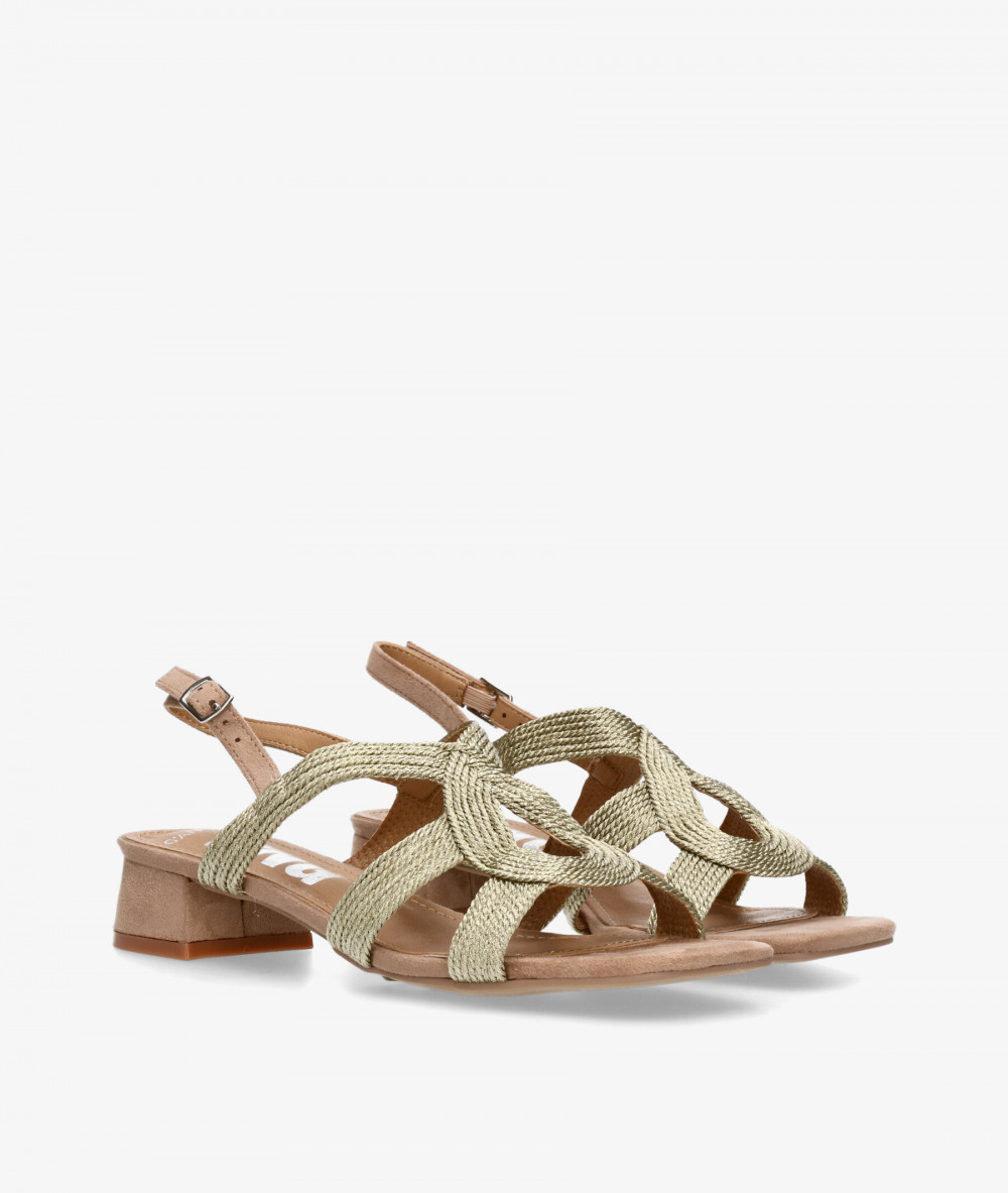 Sandalias D'angela  30712 en platino