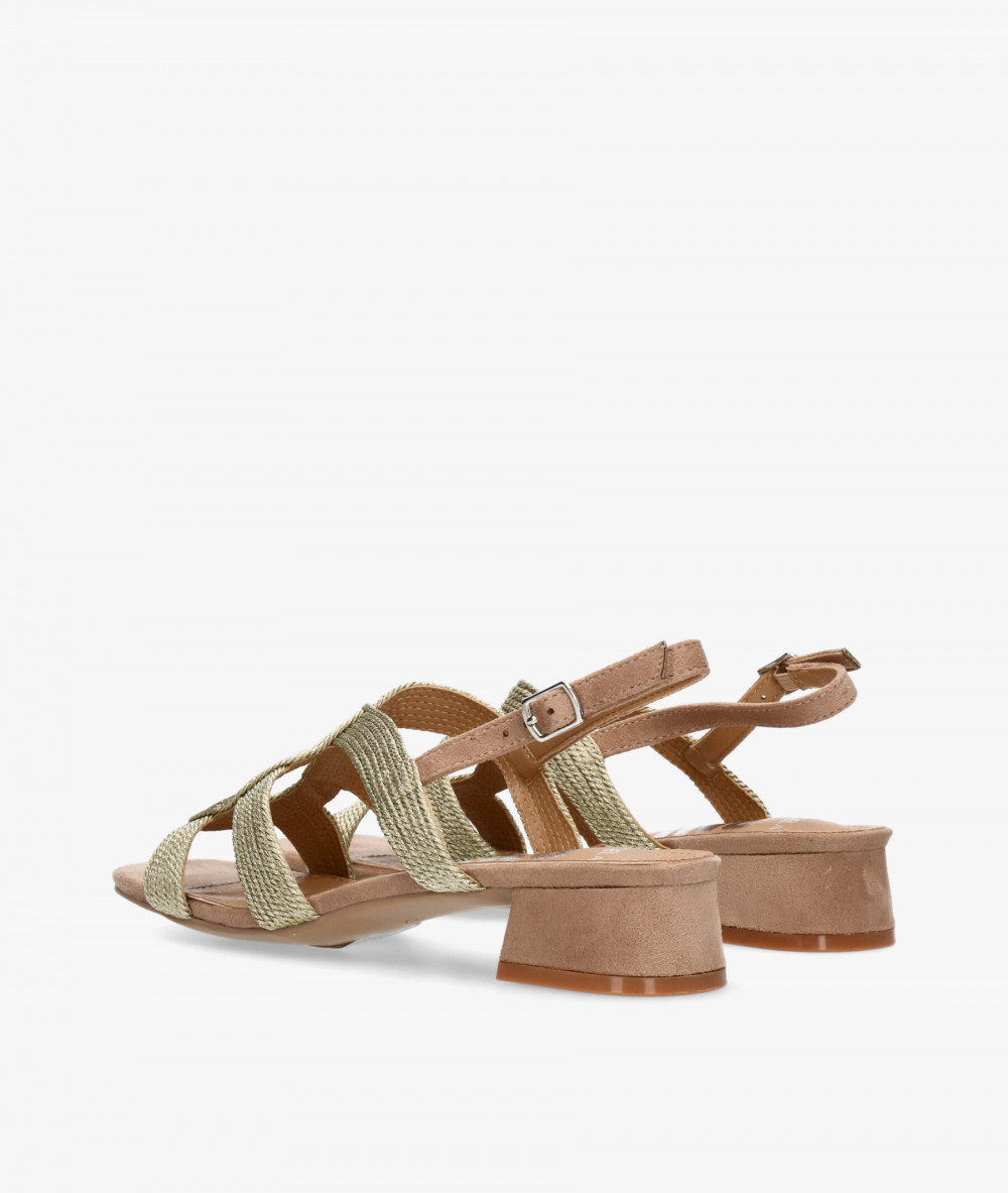 Sandalias D'angela  30712 en platino