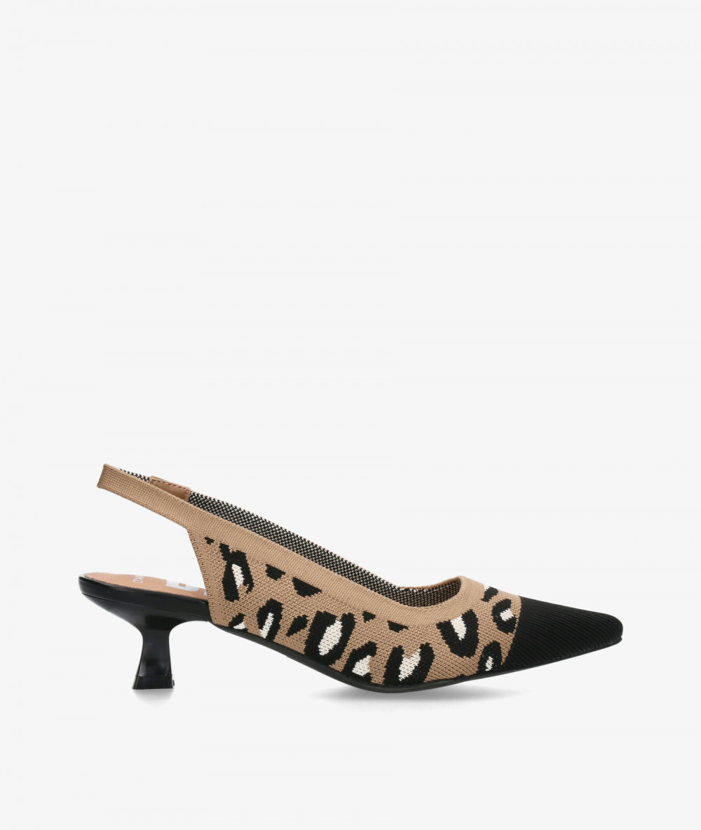 D'angela Dress medium heel shoes 30629 in leopard print