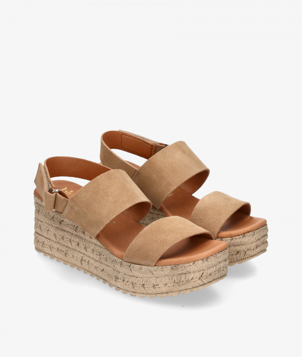 Sandalias bloom&you  KLIN en serraje beige