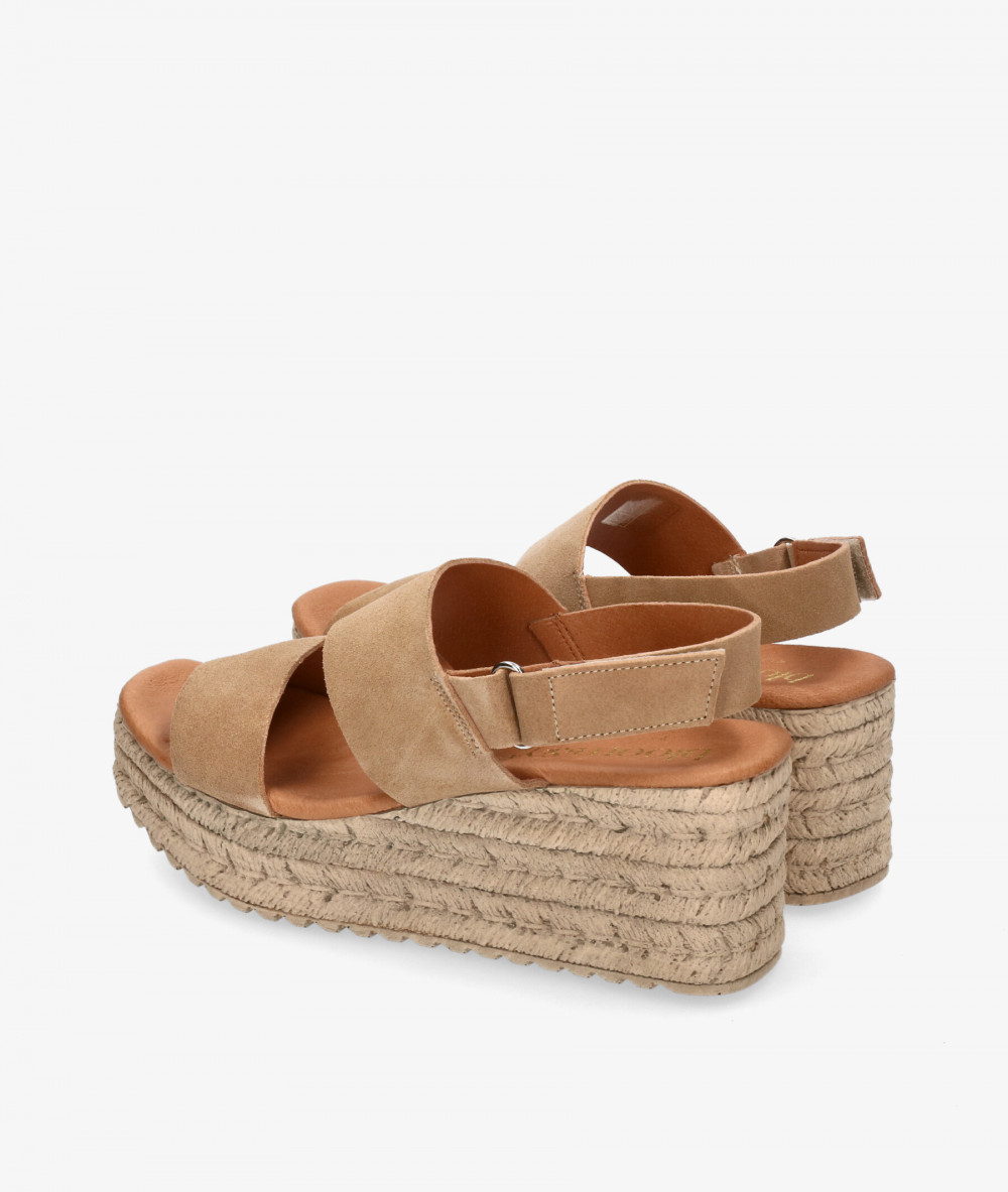Sandalias bloom&you  KLIN en serraje beige