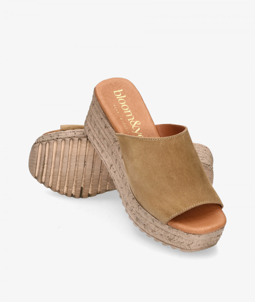 Sandalias bloom&you  LISA en serraje camel