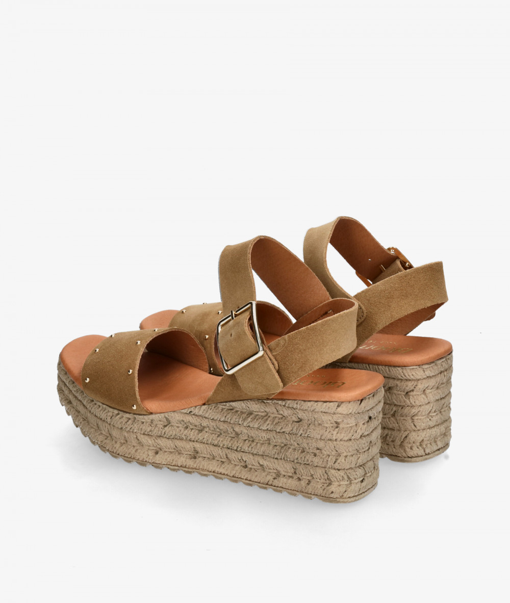 Sandalias bloom&you  AURORA en serraje camel