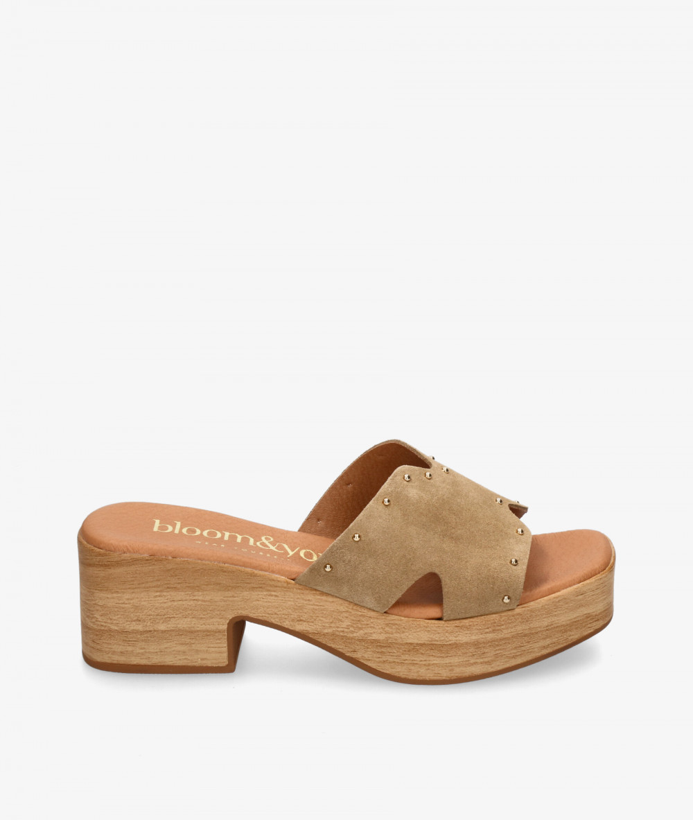Sandalias bloom&you  LEONOR en serraje taupe