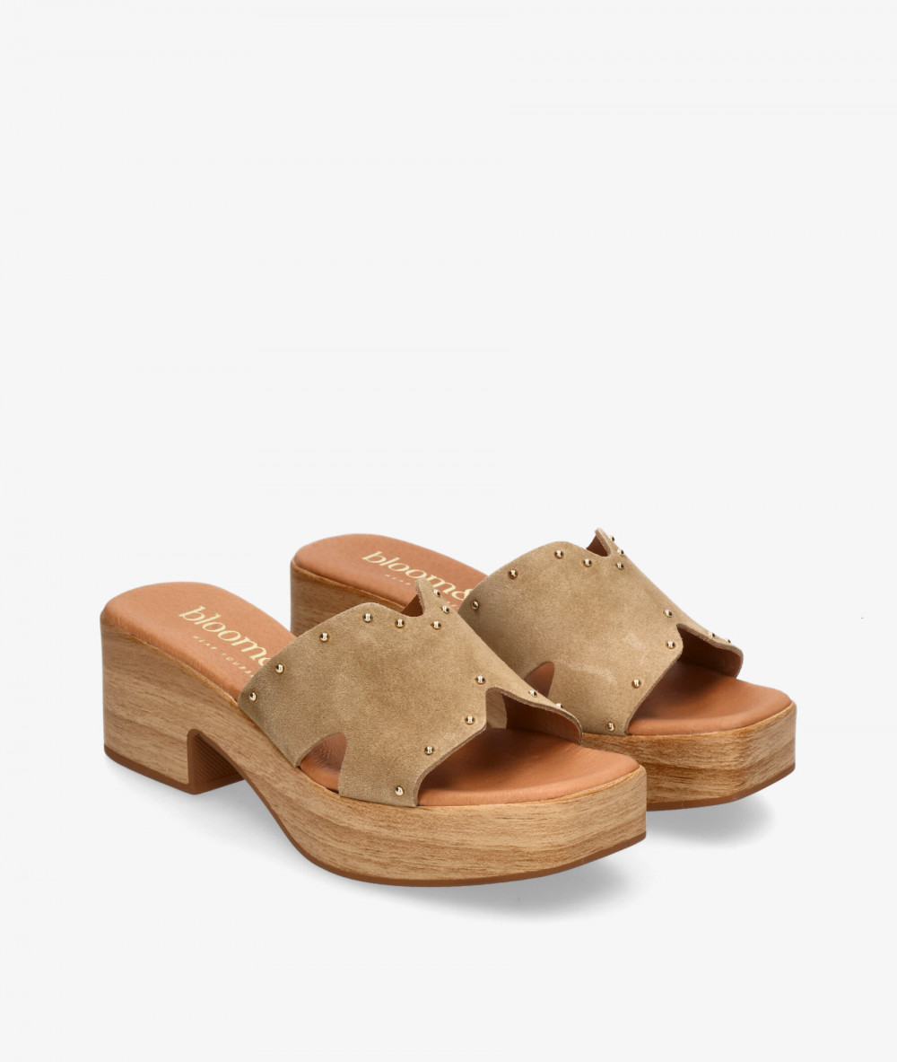 Sandalias bloom&you  LEONOR en serraje taupe