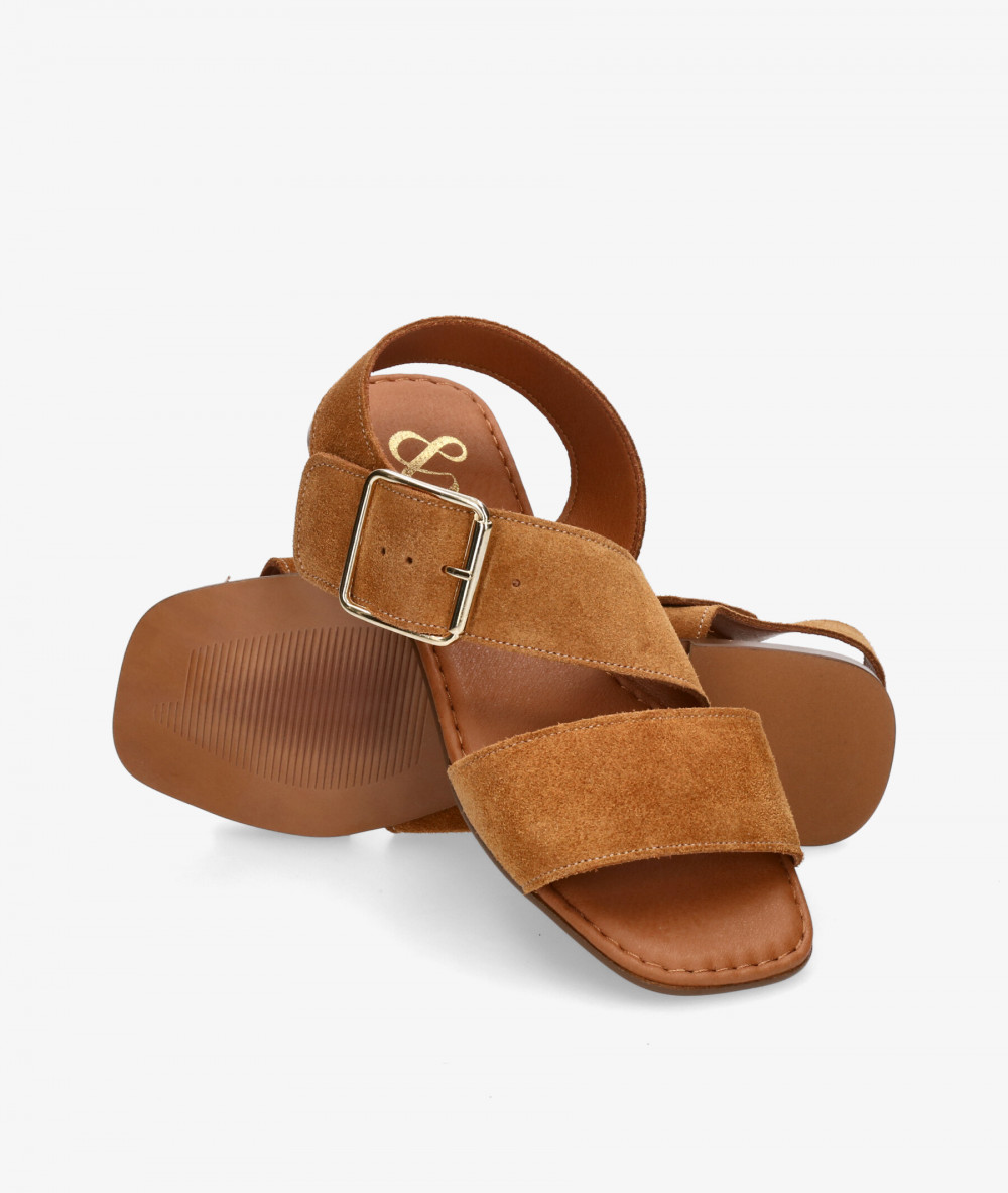Sandalias bloom&you  ELODIE en serraje cuero