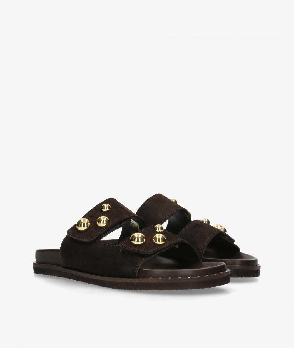 Sandalias bloom&you  ORIA en serraje marrón