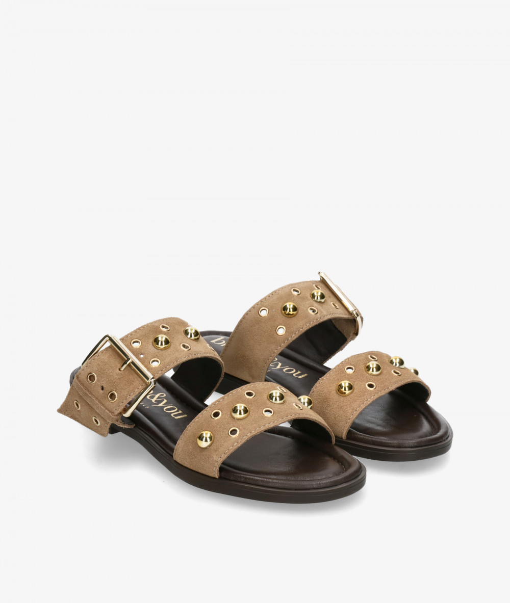 Sandalias bloom&you  5-DAM en serraje taupe