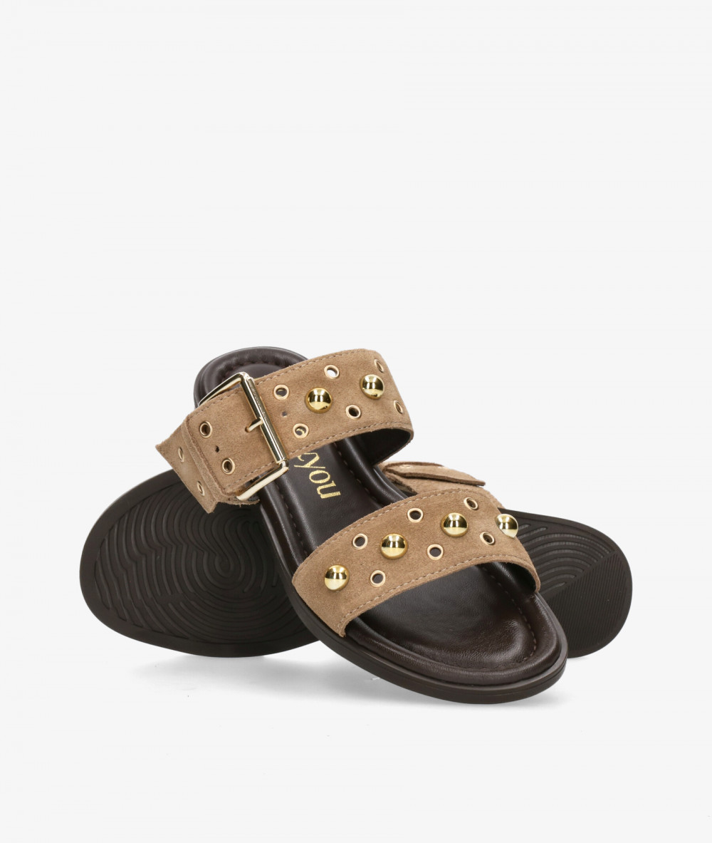 Sandalias bloom&you  5-DAM en serraje taupe