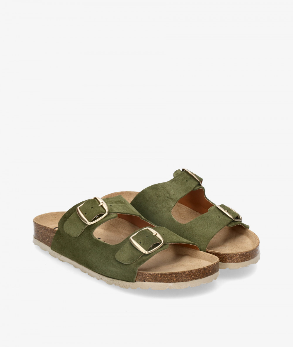 Sandalias bloom&you  NENUFAR en serraje kaki