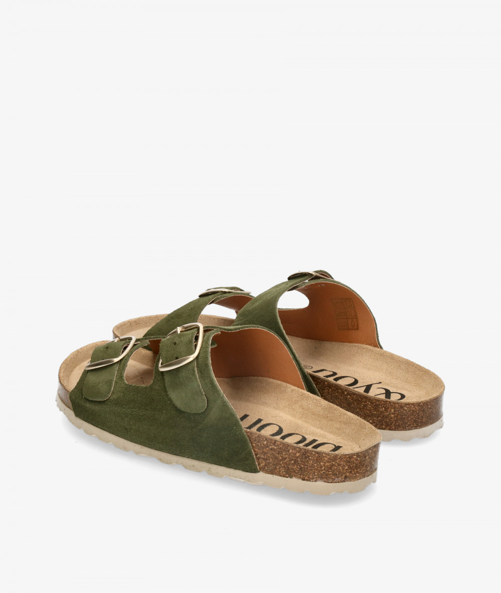 Sandalias bloom&you  NENUFAR en serraje kaki