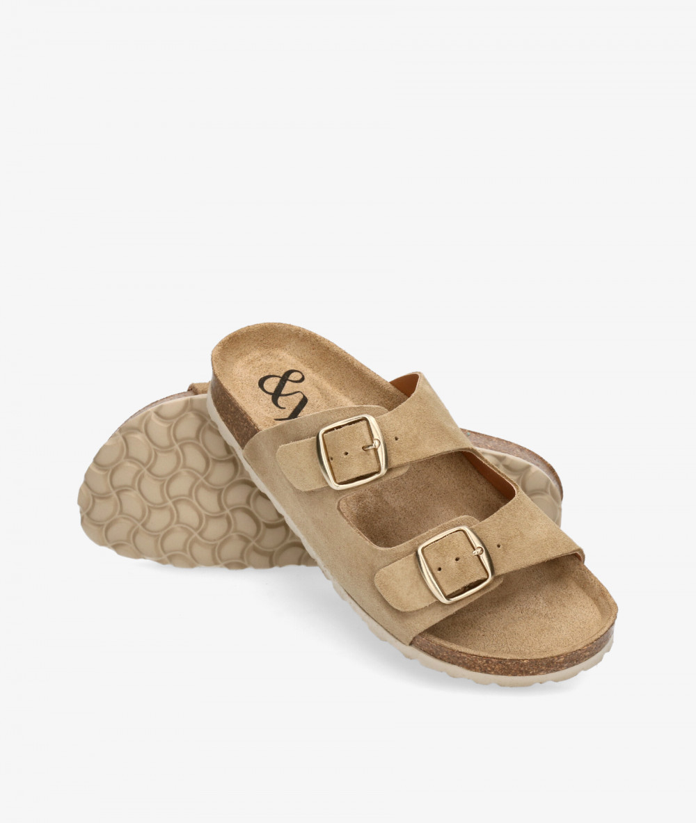 Sandalias bloom&you  NENUFAR en serraje taupe