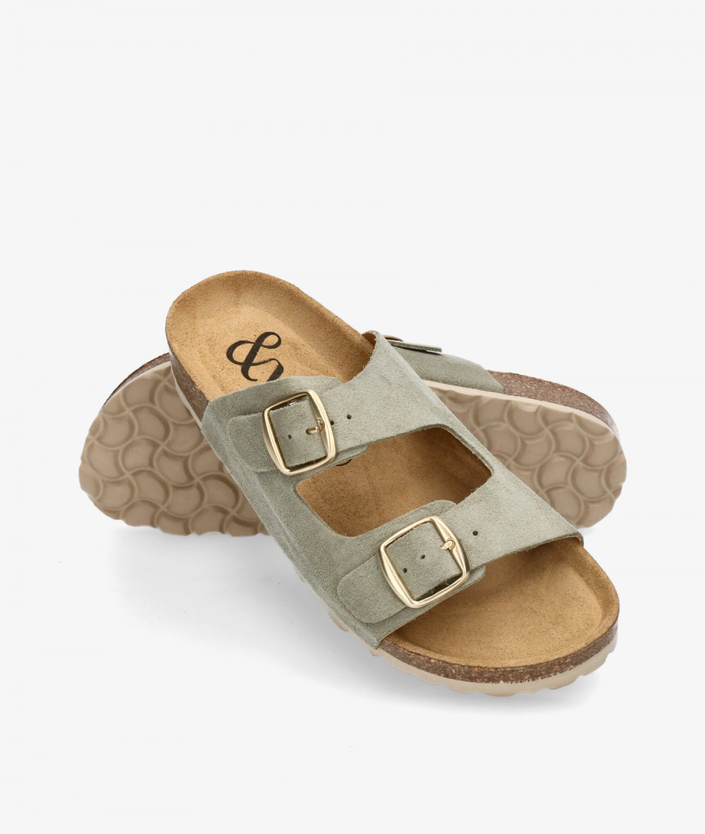 Sandalias bloom&you  NENUFAR en serraje verde