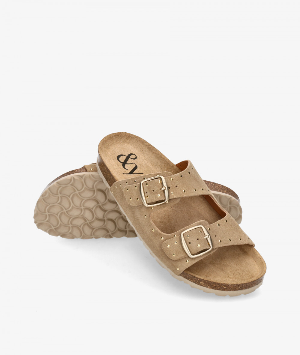 Sandalias bloom&you  NERINE en serraje taupe
