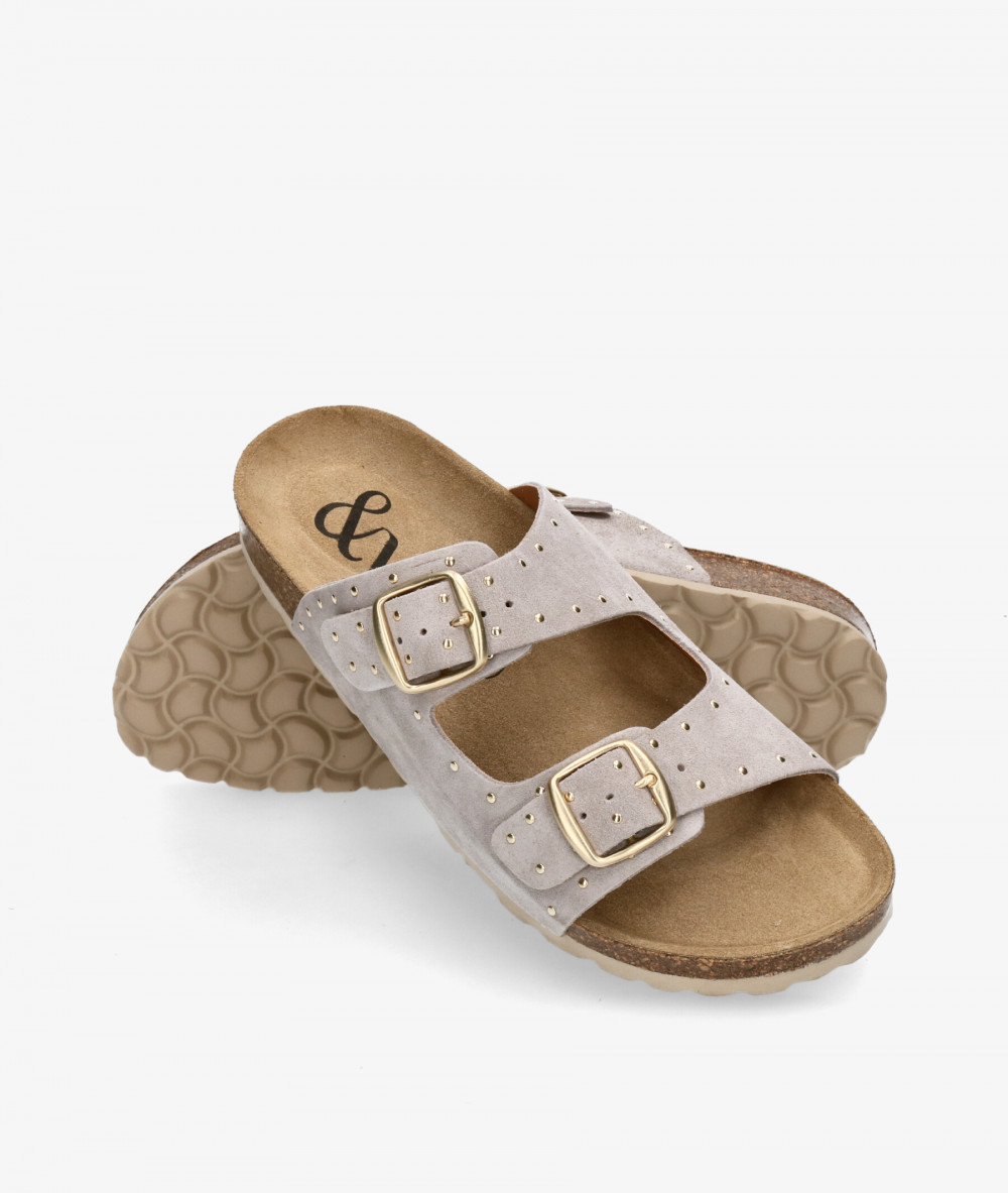 Sandalias bloom&you  NERINE en serraje piedra