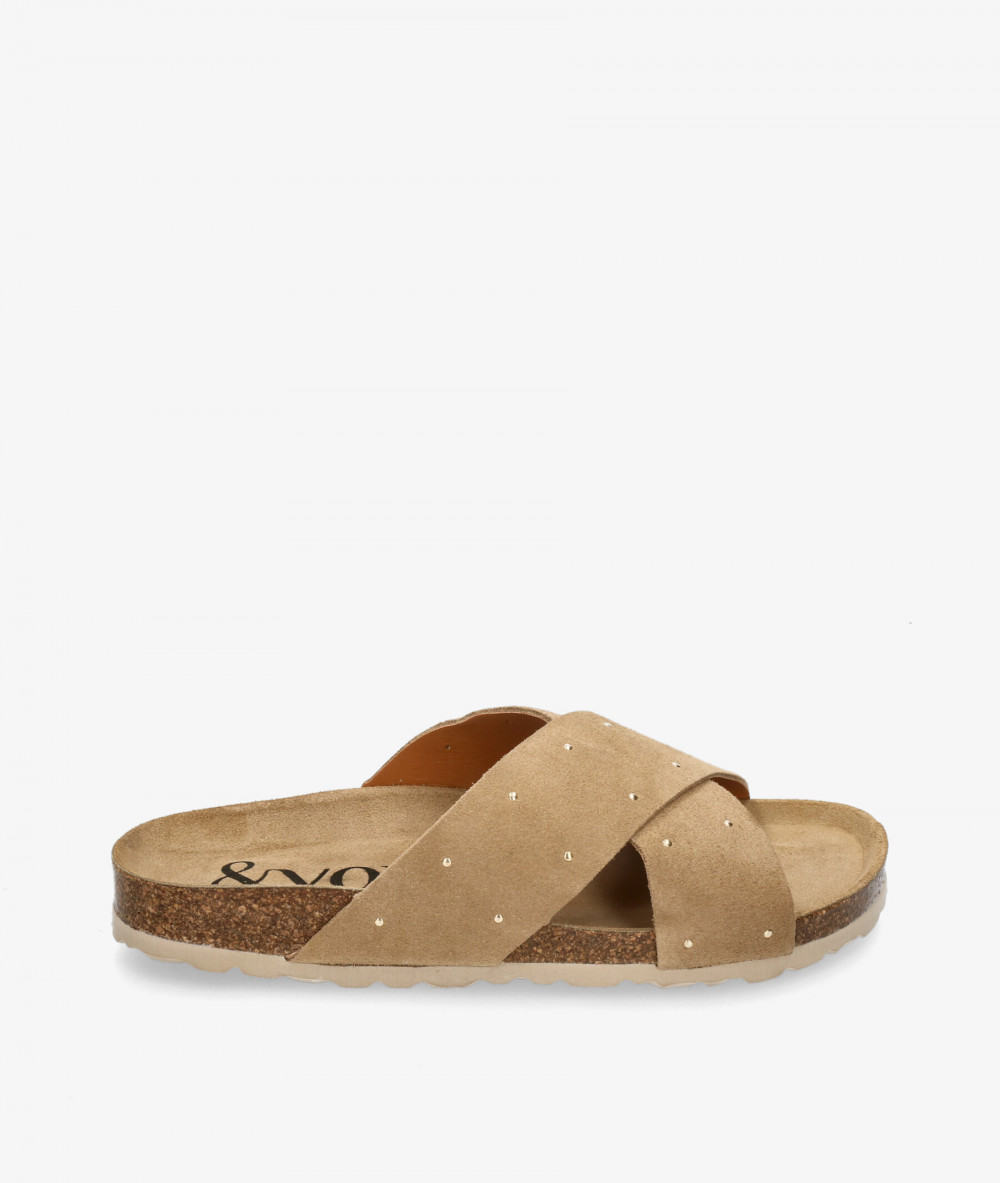 Sandalias bloom&you  TULIPE TACHAS en serraje taupe