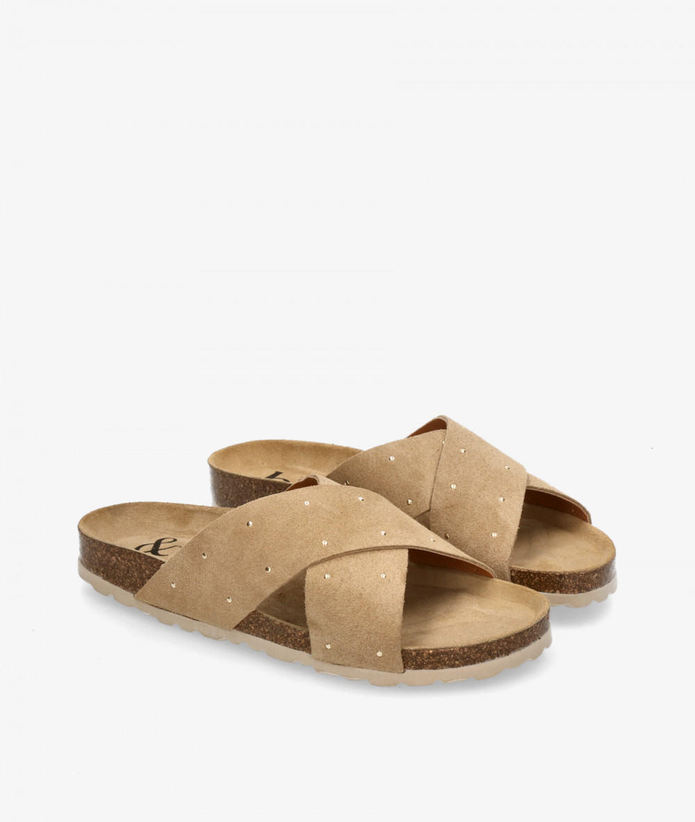 Sandalias bloom&you  TULIPE TACHAS en serraje taupe