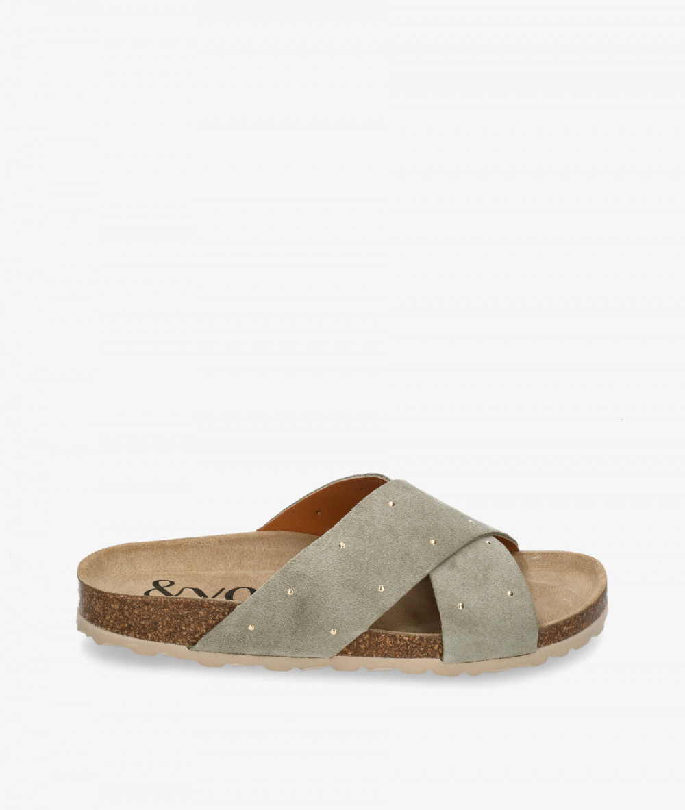 Sandalias bloom&you  TULIPE TACHAS en serraje verde