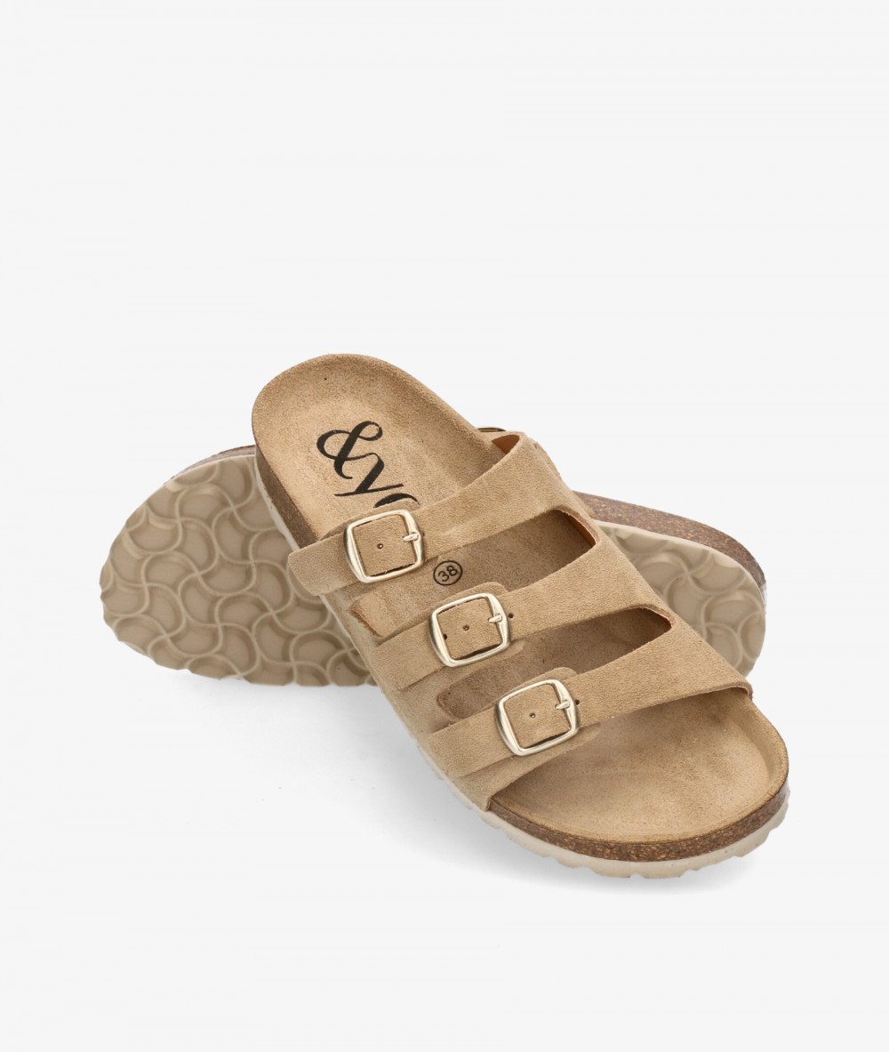 Sandalias bloom&you  NEW NENUFAR en serraje taupe