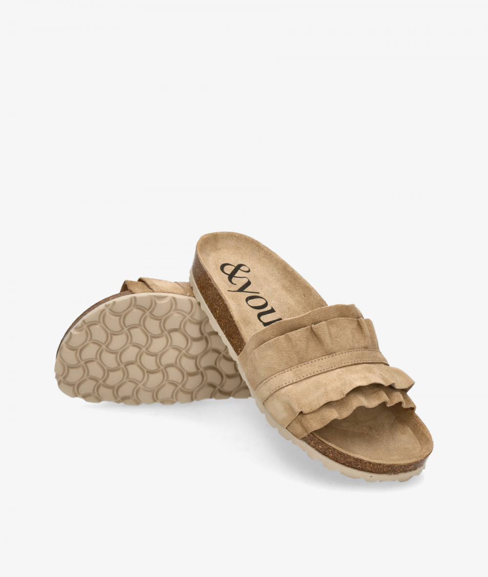 Sandalias bloom&you  LILA en serraje taupe