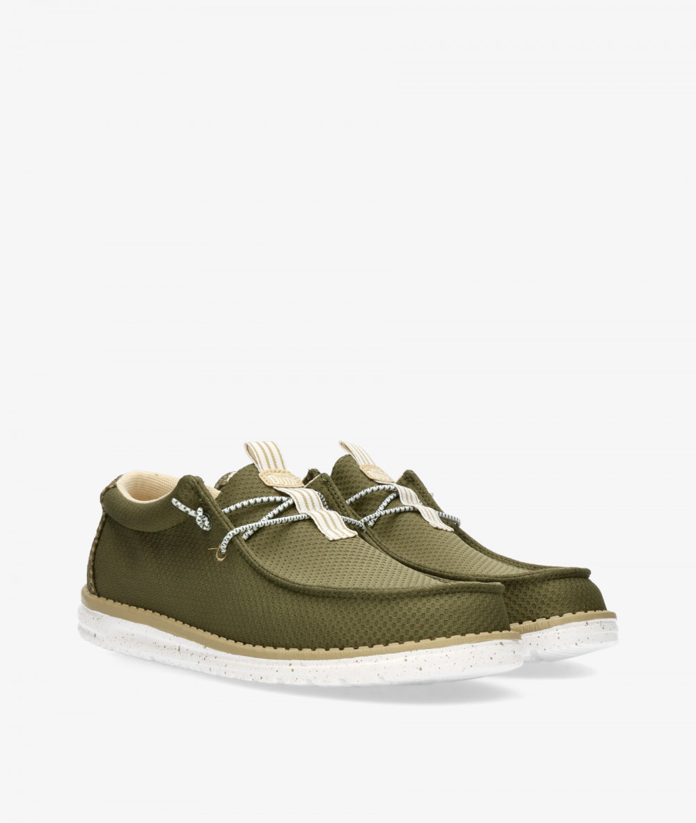 Dude Canvas shoes WALLY MESH NEUTRALS in kaki