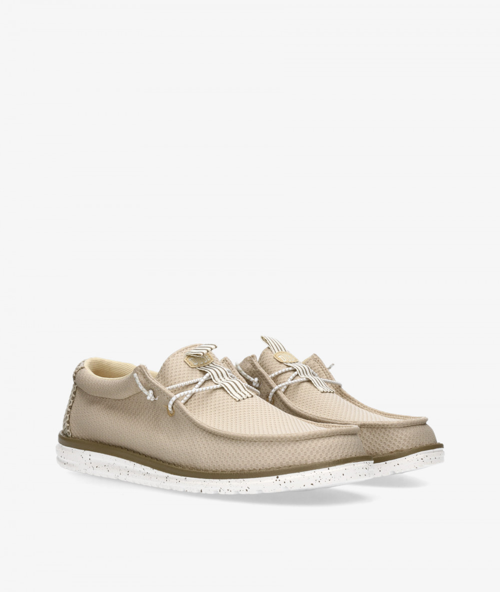 Dude Canvas shoes WALLY MESH NEUTRALS in beige