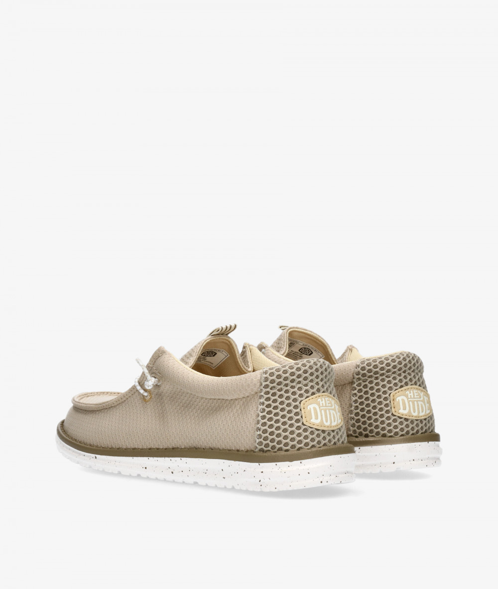 Dude Canvas shoes WALLY MESH NEUTRALS in beige